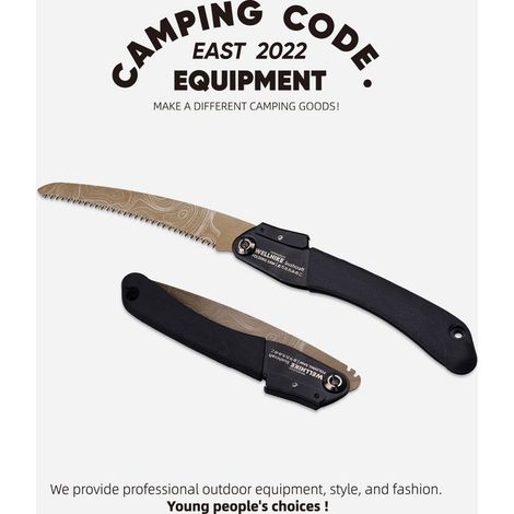 Klappsäge, Handsäge, Astsäge, Handsäge für Holzarbeiten im Freien, praktische Handsäge für Holzbearbeitung und Camping (1/5)