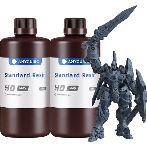 3D-Druckharz, schnelle Aushärtung, hohe Präzision, 2KG HD Grau (1/2)