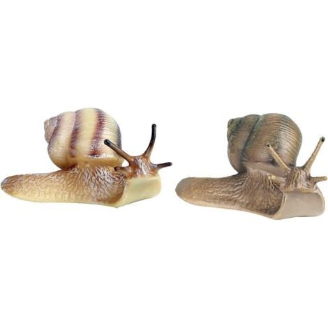 Set con 2 mini lumache di resina per decorazione del giardino (1/5)