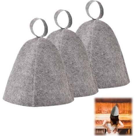 Stilvoller Filzhut für Sauna und Wellness, Kopfschutz, Unisex-Accessoire, Grau (1/5)