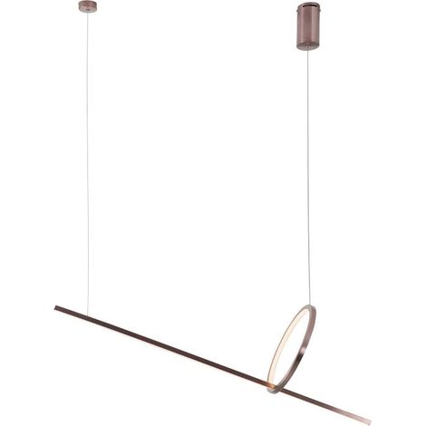 Lampe suspension LED 18W anneau bronze Maxlight Lozanna (1/2)
