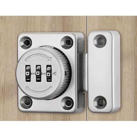 Verrou Porte Interieure Loquet Verrou, Loquets Rotatifs Verrous de Portes Securite pour Armoire Jardin Tiroir, Argent (1/5)