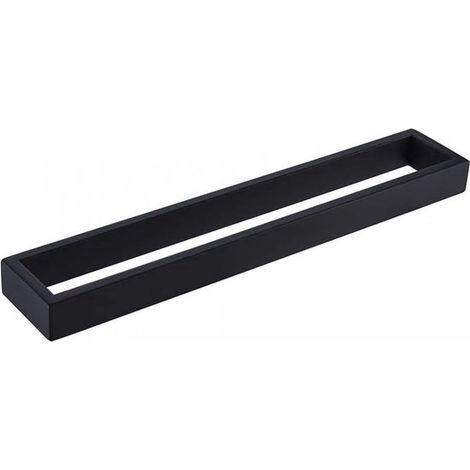 Portasciugamani da 30 cm, in acciaio inox, per bagno e cucina, nero, portasciugamani, asta portasciugamani per il bagno, accessori bagno moderni (1/5)