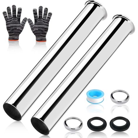 2 Pièces Tube Plongeur Siphon Acier Inoxydable, 400mm Tuyau pour Siphon (1/5)