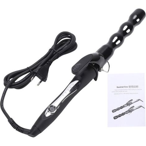 BelleRise - Boucleur gourde ondulations – 32mm céramique PTC 30s – LED 5 températures – pour cheveux longs (1/5)