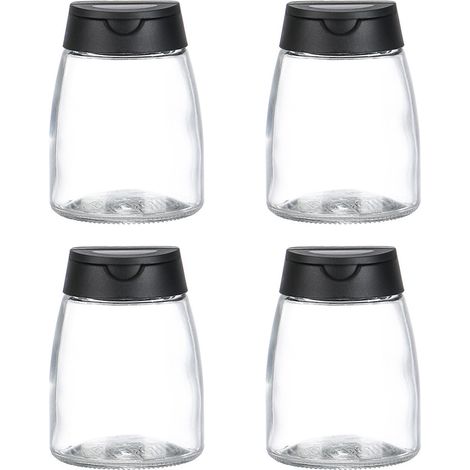Pot À Épices - Bocal Transparent À Double Ouverture Pour Sel Et Poivre - Résistant Et Hermétique - Idéal Cuisine Et Camping - Lot De 4 (1/5)