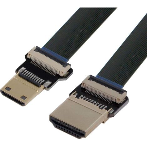 Câble Mini HDMI vers HDMI CYFPV Mini HDMI Mâle vers HDMI Mâle Câble plat FPC 1080P pour FPV HDTV Multicopter Photographie aérienne (1/5)