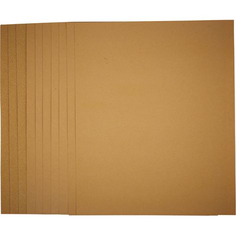 General Purpose Sanding Sheets, 230 x 280mm, Assorted Grit (Pack of 10) (37781) (1/5)