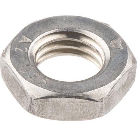 Écrou hexagonal RS PRO, M12, Acier Inoxydable A2 304 ( Prix pour Sachet de 50 )