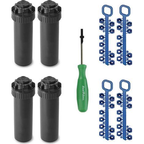 Kompatibler Rain Bird 5000 Serie 5004 PC, 9er-Pack, 40–360 Grad verstellbarer Sprinklerkopf, 10,7 cm Pop-up-Bewässerungssystem, 75–150 cm Wassersprühabstand (Y54007) (1/5)