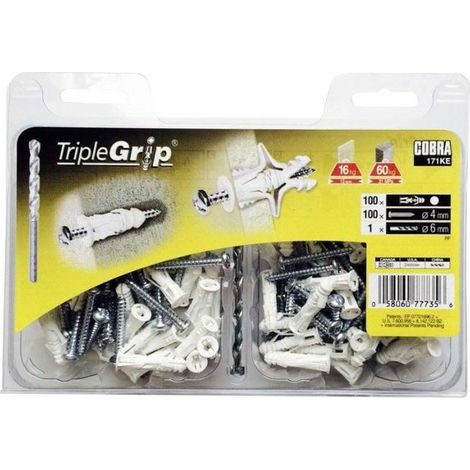 Cobra Ancor Dryw Triple Système de fixation blanc 100 pcs (1/2)