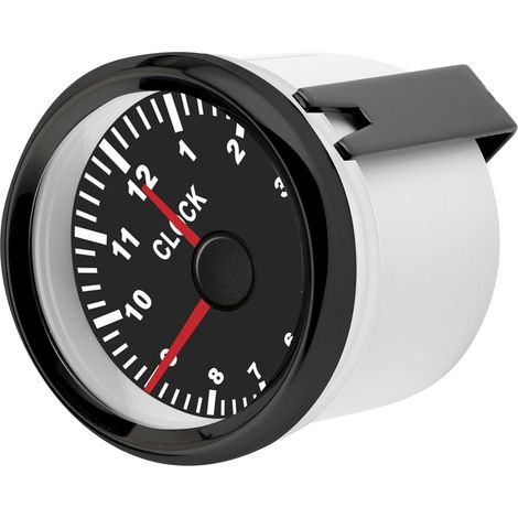 Compteur Horamètre Universel 2-en-1 0-12V/24V Rétroéclairage Rouge Cadran Noir pour Voiture Bateau Yacht Moto (1/5)