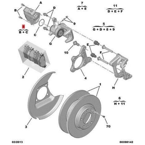 NALOOKAMIC Actionneur de Moteur de Frein à Main Électrique pour Peugeot 3008 5008 Citroën C4 Picasso 2013-2021 (1/3)