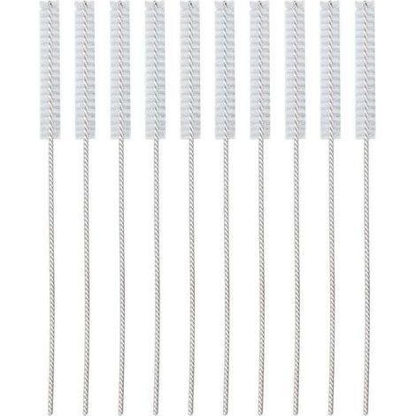 10 Stück 2,5 mm Hörgeräte-Lüftungsbürsten aus Nylonborsten, professionelles Reinigungswerkzeug für Hörgeräteschläuche, Zubehör-Reinigungsbürste (1/4)