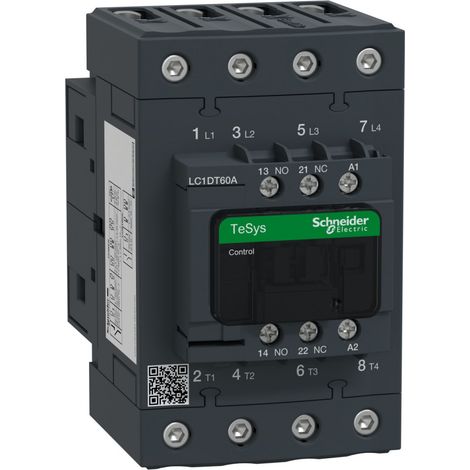 TeSys LC1D - contacteur - 4P - AC-1 440V - 60A - bobine 48Vca - LC1DT60AE7 (1/2)