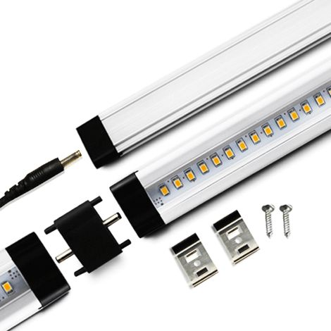 Réglette LED aluminium 0m30 39 LED SMD blanc chaud (1/5)