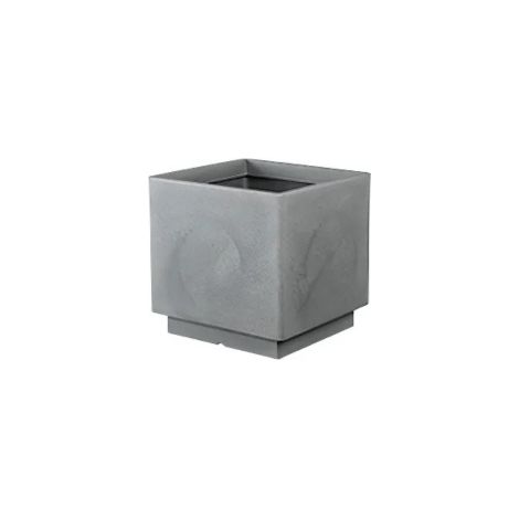 VASO QUADRO DECOR 40 CM GRIGIO ANTICATO PLASTECNIC