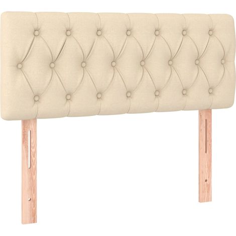 Cabecero de tela color crema 90x7x78/88 cm vidaXL