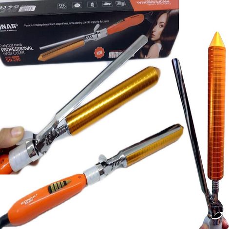TRADE SHOP - Piastra In Ceramica Tormalina Per Capelli Ricci Arriccia 22mm Sn290 - (1/4)