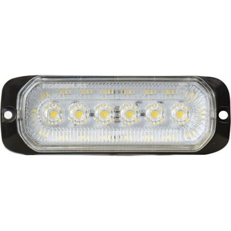 Feu de position/feu de gabarit 24 LED 12–24 V Tokos + feu d'avertissement blanc clignotant pour camion, bus, van, caravane, plat