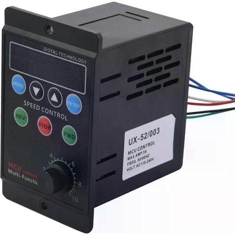 Digitaler Drehzahlregler Ux-52 mit digitaler Anzeige, Motorregler mit Sanftanlauf, 220 V AC, 6 W-4 (1/4)