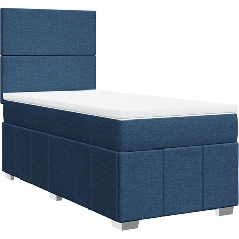 Maison Exclusive - Giroletto a Molle con Materasso Blu 90x200 cm inTessuto (1/5)