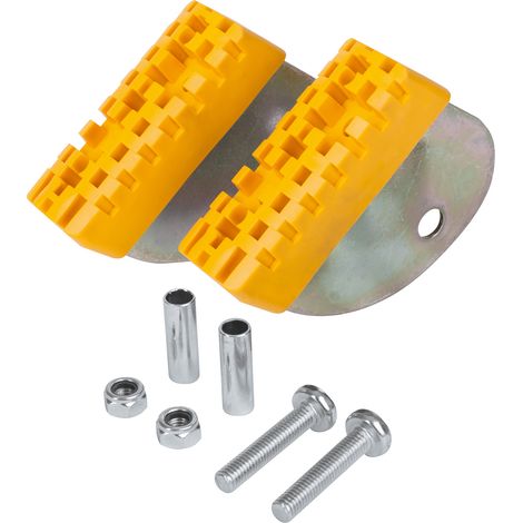Hailo Schwenkfuß-Set in signalgelb für Hailo Sprossenleitern mit Ovaltraverse