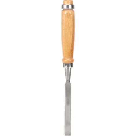 Ciseau à bois, manche en bois, lime en acier, outil professionnel pour le travail du bois, Cr V 12 mm