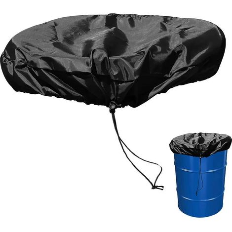 Housse pour fût d'huile de 55 gallons, avec cordon de serrage, lavable, réutilisable, adaptée aux journées pluvieuses en extérieur, comprend un sac de rangement portable.
