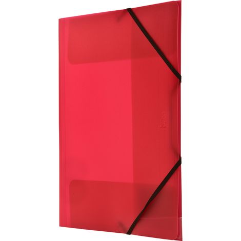 Carpeta con banda el谩stica, tama帽o A4, color rojo, BT624-C (1/2)