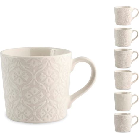 H&H 591810 Tazza caffè Silhouette, Stoneware, Multicolore, CC 80