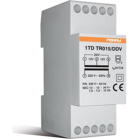 Wallair 1TDTR015/DDV15VA Trasformatore per campanello 12 V, 24 V (1/3)