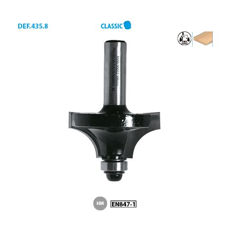 Leman - Mèche 1/4 de rond avec plat + guide D.53x25 mm queue 8 mm (1/2)