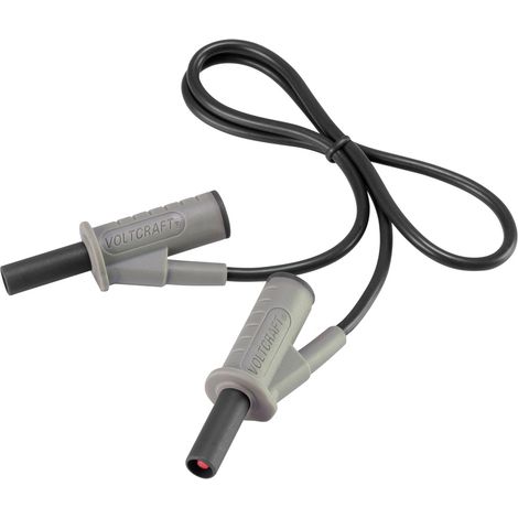 VOLTCRAFT MSB-501 Sicherheits-Messleitung Lamellenstecker 4 mm Lamellenstecker 4 mm 0.50 m Schwarz 1 (1/5)