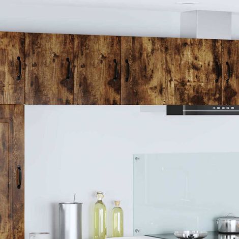 vidaXL Panneau de lave-vaisselle Kalmar 2 pc Chêne fumé