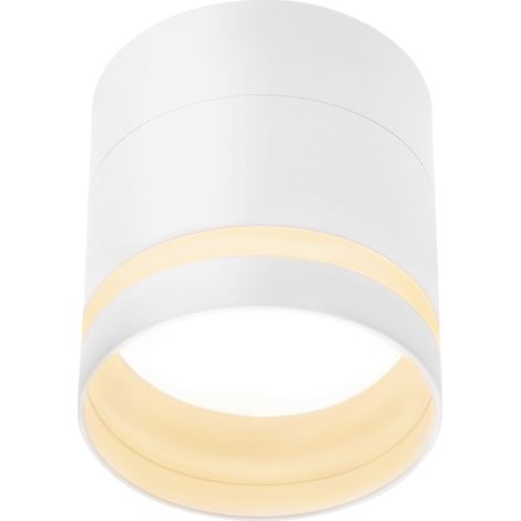 Spot LED sporgente bianco - GBLY Spot per soffitto rotondo Spot in acrilico bianco caldo Spot sporgente con spot per soffitto piatto GX53 3000K Spot sporgente Lampada per soffitto per salone