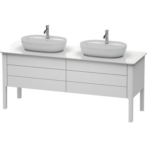 Meuble sous-vasque LUV 743x1783x570mm blanc semi-brillant