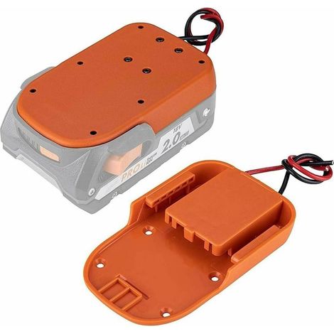 Connecteur d'alimentation, adaptateur de batterie pour RIDGID 18 V pour AEG 18 V, 12 AWG adaptateur de batterie avec trous de fixation (1/5)
