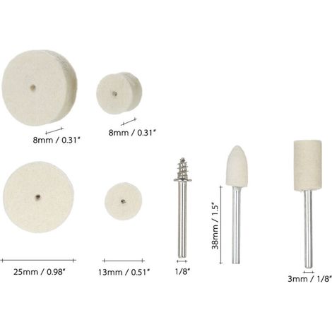 Set di 129 utensili per lucidatura abrasiva con dischi in feltro di lana, accessori per la lucidatura di superfici metalliche e utensile rotante -Crezuo