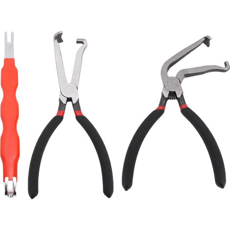 Lot de 3 pinces de déconnexion électrique : outil multifonctionnel et efficace, ergonomique, prise en main confortable, pour séparer les connecteurs électriques, couleur rouge (1/5)