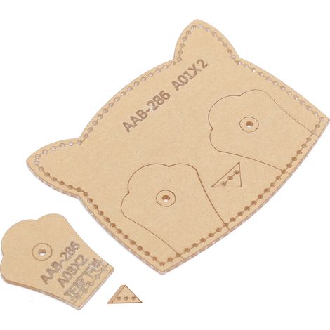 Acryl-Schablone für Kartenhalter (3er-Set) – DIY-Modell – Ausweishalter für Busse – Ledermuster (1/5)