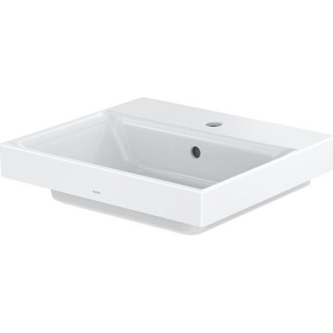 Lavabo CS avec trou pour robinetterie et trop-plein blanc 167 x 500 x 450 mm, carré TOTO