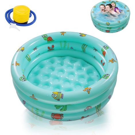 Jiajia AI, Ucradle Piscine Gonflable 3 Anneaux Pataugeoire Gonflable Ronde pour jardin, terrasse et extérieur (1/5)