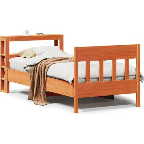 Maison Exclusive - Letto senza Materasso Marrone Cera 100x200 cm in Legno di Pino