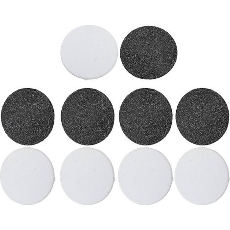 10 têtes de ponçage électriques pour les pieds, disques abrasifs exfoliants noirs et blancs, pour éliminer les callosités. (1/4)