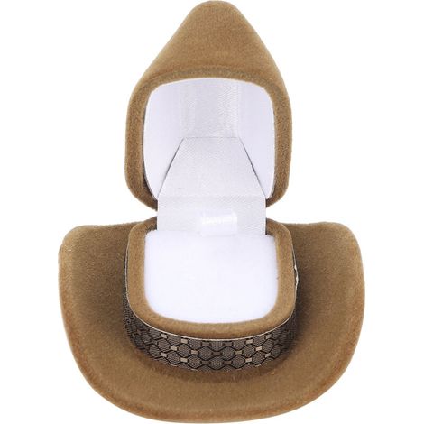Portagioie portatile a forma di cappello per anelli, collane, ideale per viaggi, orecchini e come confezione regalo -Crezuo