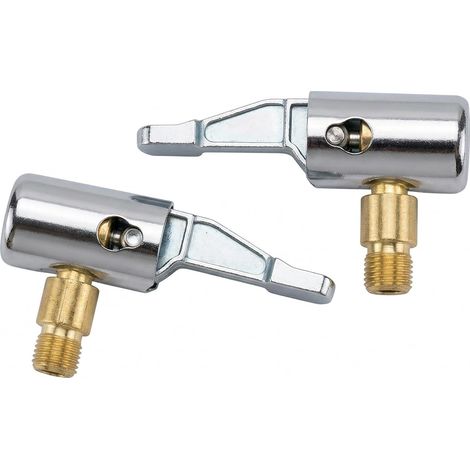 8mm Tyre Valve Adapter, Zinc Alloy Car Valve Lever Fitting with Locking Function, Metal Air Sleeve, Air Pump Clip for Bicycles and Motorcycles, 2pcs (1/5)