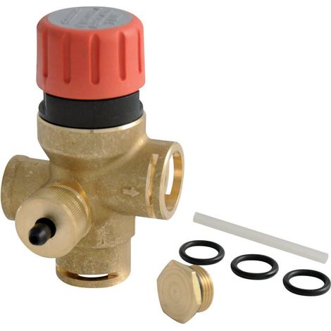 Soupape de sécurité 3 bars – Corps en bronze – Filetage sortie 1/2" – Résistance jusqu'à 3 bars – Pour chaudières FRISQUET