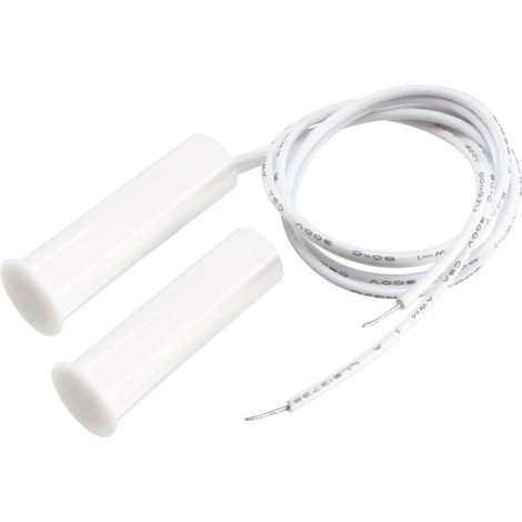 NC Encastré Câble Sécurité Fenêtre Porte Contact Capteur Alarme Magnétique Roseau Interrupteur Blanc RC35 (1/4)