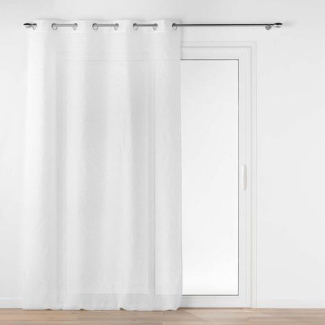 Rideau Voilage Jacquard "Ophelia" 140x280cm Blanc (1/5)